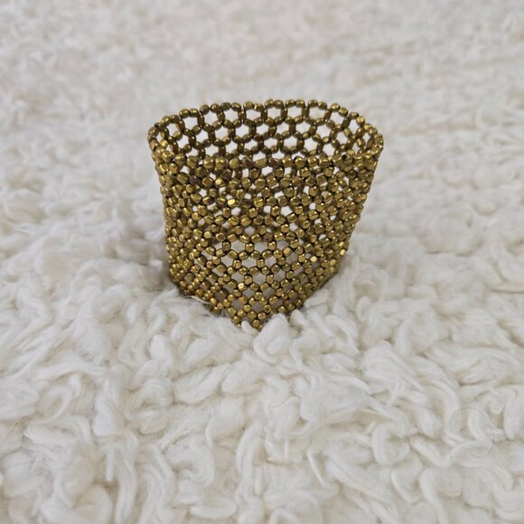Vintage Hand Made Stretch Cuff Bracelet - Picture 4 of 9